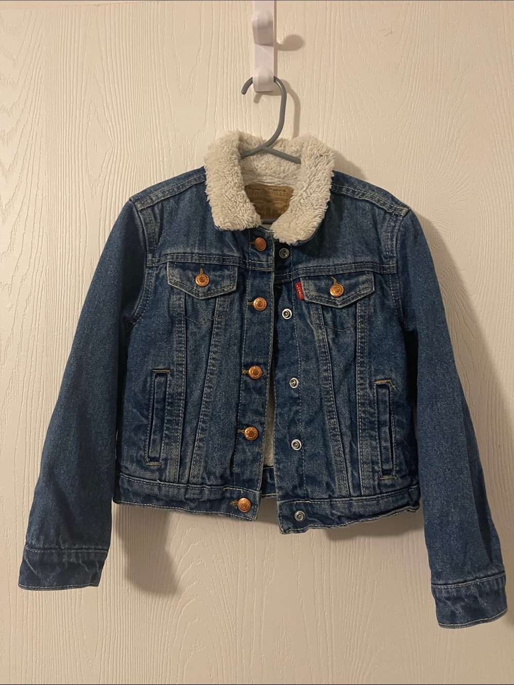 Levi's Kids Blue Denim sheerling Jean Jacket